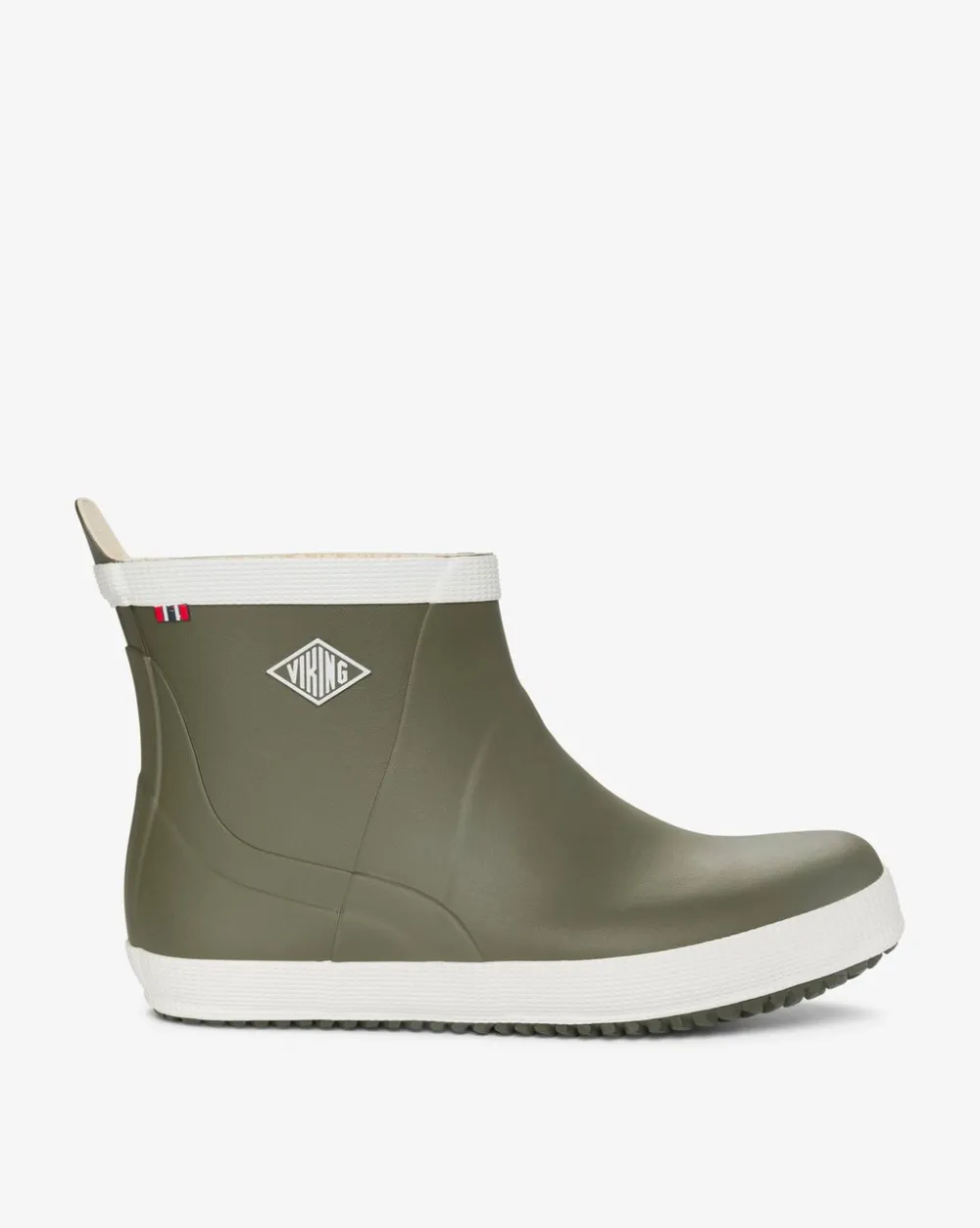 New Viking Seilas Heritage Low Rubber Boot Olive/Eggshell