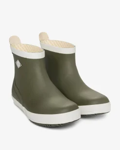 New Viking Seilas Heritage Low Rubber Boot Olive/Eggshell